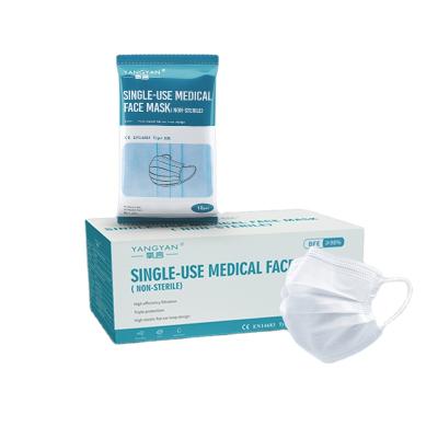 China EN14683 Type IIR Face Mask Adult Disposable Mask 3 Ply PP, Meltblown+Nonwoven for sale