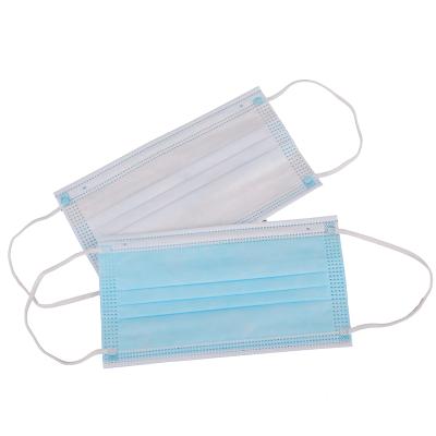 China Disposable adult dust proof with earloop disposable medical 3ply face mask with en 14683 type 2r non woven for sale