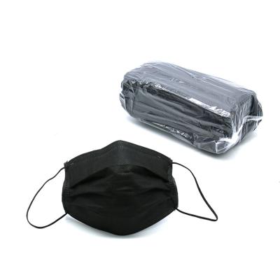 China Black Disposable Facemask Disposable Nonwoven Face Mask 3 Ply Outdoor Activities for sale