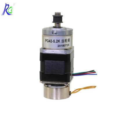 China Robot RB Step Motor 42mm NEMA 17 Stepper Motor With Electromagnetic Brake Power-off And Gear Box for sale