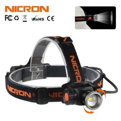 China RecNICRON H30F Outdoor Rechargeable Super Brightness Good Quality Work NICRON H30F Aluminum Cheap Rechargeable Headlight Waterproof Good for sale