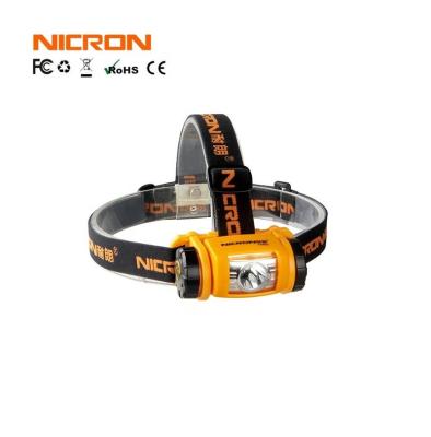 China Hot Selling NICRON Battery Headlamp 3AAA Traditional Plastic Dry Outdoor Working Headlamps Outdoor Working Headlights for sale