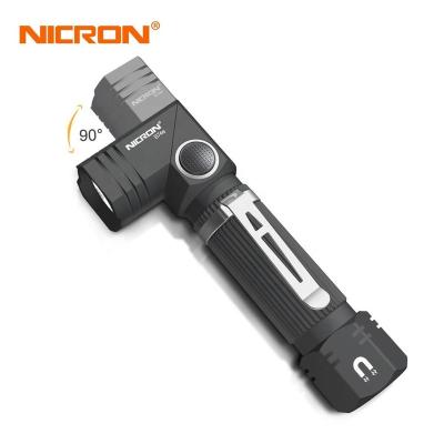 China TURN. MAGNETIC TAIL CAP. refillable & Not refillable. 2022 New Arrival Good Selling Magnet NICRON B74e Latest 90 Degree TORSION Pocket Flashlight Magnetic Base Aluminum Flashlight for sale