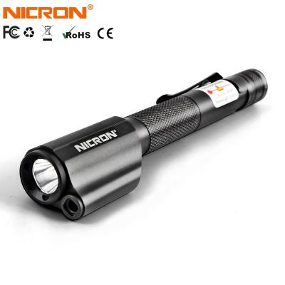 China Multifunctional Rechargeable Nicron B24 Emergency Flashlight 2AAA Compatible Rechargeable Flashlight High Power Indicator Pen White Light Red Indicators for sale