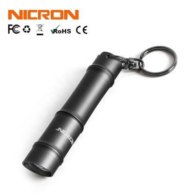 China Amazon camping hot sale NICRON K15 flashlight amicro bamboo head chain flashlight for sale