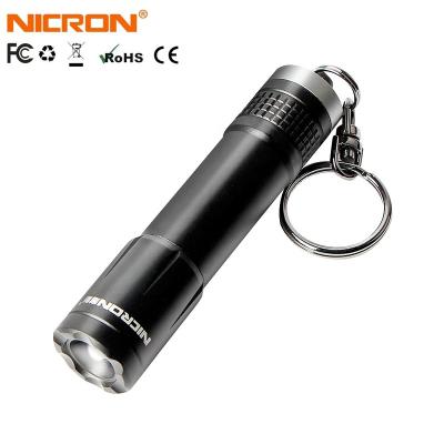 China 2022 Wholesale New Arrival NICRON N1 Aluminum Head Chain Mini Camping Flashlight for sale