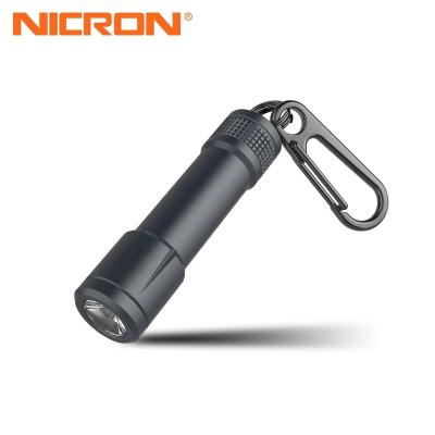 China Nicron N1 Camping Gift Promotion Daily Carry AAA Dry Battery New Arrivals Key Chain Light EDC Flashlight With Carabiner for sale