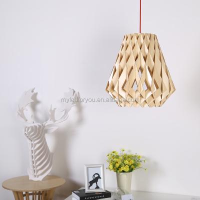 China 2017 Modern New Design Creative Wooden Pendant Lamp Ceiling Mounted Light for sale