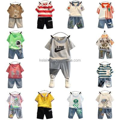 China Boys Casual And Children Clothing Sets 100% Cotton Shorts Sleeve Suit For Baby Clothing Summer Kids Clothes With 2 Pcs for sale