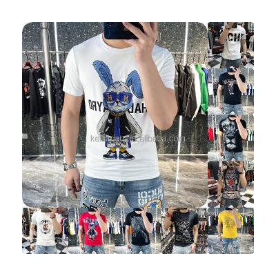 China Summer 250GSM High Quality Fabric Mens T-shirt Anti-Shrinkage Mens 100% Cotton Short Sleeve Loose Shirt for sale