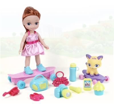 China Cartoon Toy Litter Girl Pretend Play Set for Girls Age Home Toy Play-Dollhouse Set 3 4 5 6 7years Old Kids for sale