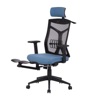 China New Design Adjustable Swivel Mesh Office Chair Ergonomic Extended Chair (Height) Human Boss with Footrest for sale