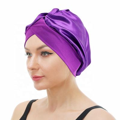 China DecorateÂ   New Soft Nightcap Artificial Silk Sleep Chemotherapy Chemotherapy Hats Patchwork Headdress Women Soft Head Wrap Clothing Accessories for sale