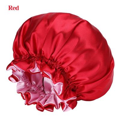 China African Designer Hair Hot Selling Character Solid Color Satin Hair Cover Ankara Satin Bonnet Headwrap Bonnet for sale