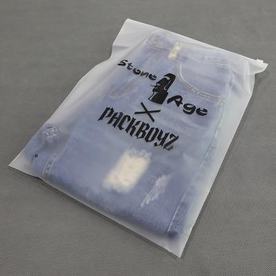 China BIODEGRADABLE custom printed plastic zipper zipper zipper lock waterproof frosted plastic bag with logo for sale