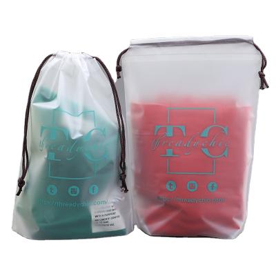 China Drawstring Bag Toiletry Supplies Waterproof Custom Drawstring Bag Recyclable Frosted Custom Logo for sale