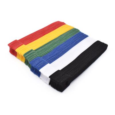 China bundling reusable 8 inch factory wholesale hook and loop nylon cable ties for sale