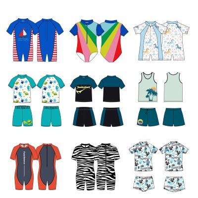 China Custom plus size youth boy girl surf swim top sublimated long sleeve kids swimsuit UPF 50+ sun protection rashguard kids swimwear for sale