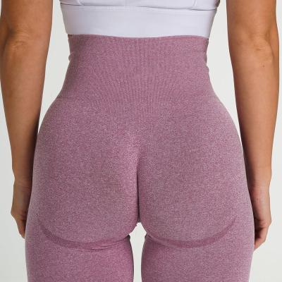 China High Waist Fitness Pants Women Breathable And Quick Drying Mini Seamless Crescent European And American Peach Hip Breathable Tight Ela for sale