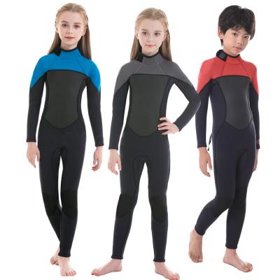 China Sunscreen Long Sleeve Swimsuit Boys Girls Wetsuit 2.5MM Diving Mothers Clothing One Piece Antibacterial Warm Surf Suit for sale