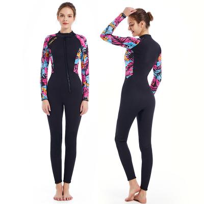 China Hot News 3MM Antibacterial Diving Suit Women's One-Piece Long Sleeve Jellyfish Zipper Printed Snorkeling Front Clothes for sale