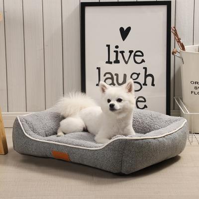 China Breathable Pet Cat Kennel Square Small and Indoor Dog Beds Mat Warm Mat Non Slip Medium Dog Beds for sale