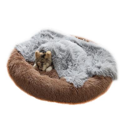 China Travel Comfort Double Sided Faux Fur Plush Dog Cat Throw Blanket for sale