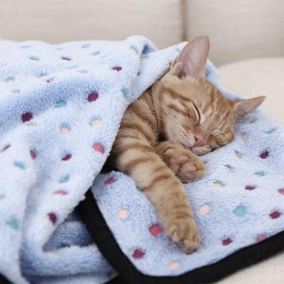 China Travel Dog Eco-Friendly Cat Bulk Fleece Blanket Pet Blanket Blanket Dogs Soft Cats for sale