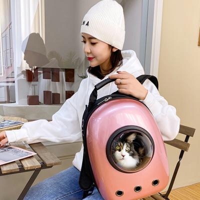 China Viable Breathable Cat Kitten Dog Backpack Astronaut Capsule Pet Carrier Window Backpack for sale