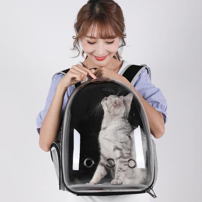 China Viable Travel Approved Portable Airline Pet Carrier Pet Carrier Backpack Transparent Capsule for sale