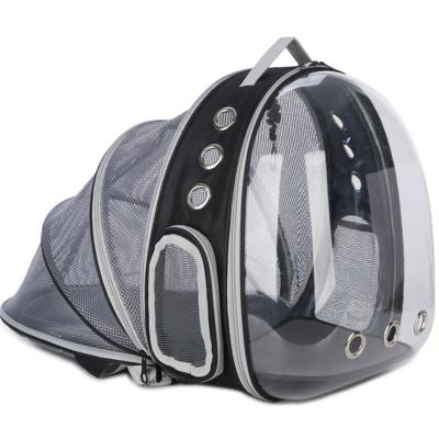 China Cat Dog Backpack Space Capsule Viable Expandable Bubble Transparent Clear Pet Carrier for sale