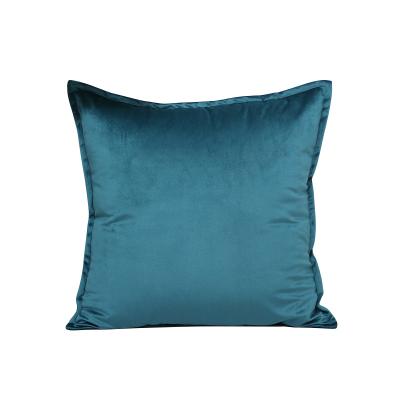 China Simple Luxury Decorative Velvet Sofa Seat Cushion Covers Solid Color for sale