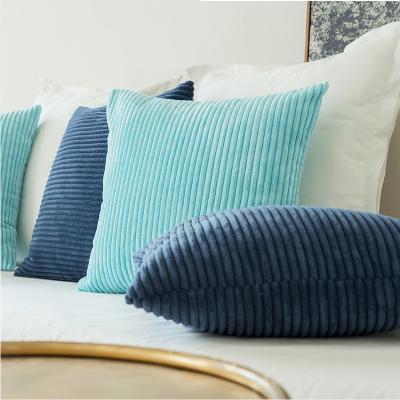 China Simple Decorative Corduroy Sofa Seat Cushion Covers in Solid Color for sale