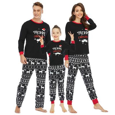 China Cute Breathable Pajamas Men Women Kids Sleepwear Boys Girls 2 Piece Pants Set Matching Family Print Christmas Pajamas Breathable Pajamas for sale