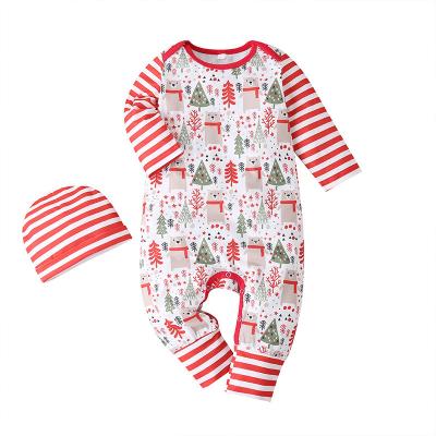 China Thermal Unisex Long Sleeve Baby Romper Autumn Newborn Overalls Ribbed Clothes Baby Christmas Romper for sale