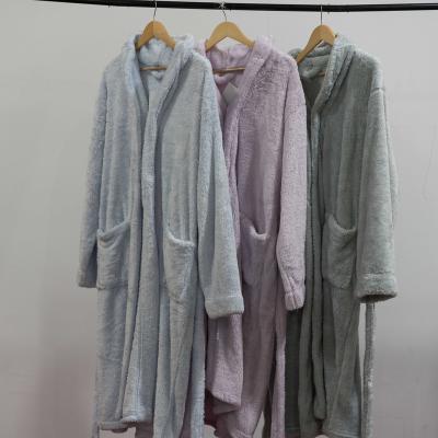 China Women Breathable Pajamas Winter Enssy Long Velvet Plus Size Fleece Bathrobes Luxury Women for sale