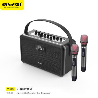 China Phone Function Awei Blue Tooth 5.0 Portable Speakers Y888 22400Mah Wireless Aux Live Monitor Microphone Bt Tf Tws Music 2023 Outdoor Speaker for sale