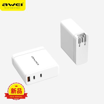 China Laptop Charging Awei 140W 100W Wall Gan Laptop Chargers Us Eu Fast Charging Pd21 Type C Oem Odm Trend 2023 New Portable Tablet Mobile Charger for sale