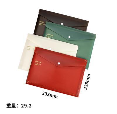 China PP Hot retro file bag a4 paper storage bag wholesale thickened waterproof pp folder office file bag for sale