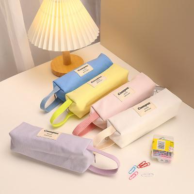 China Korean version Japanese large capacity pen bag creative simple ins male and female students junior high school Korean version pencil bag high a for sale