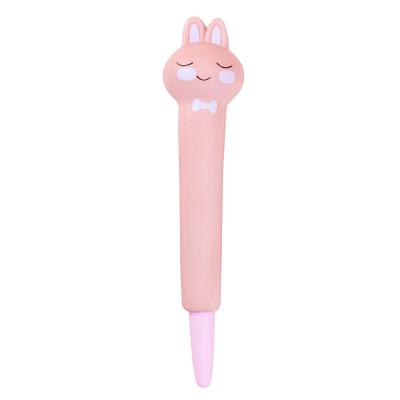 China Normal Cute cartoon decompression pen 0.5 mm neutral pen students learning stationery squeezed vacuum pen black neutral pen for sale