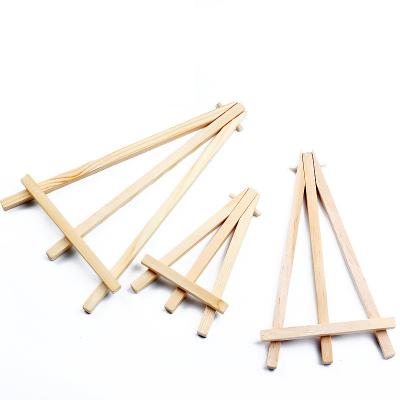 China Wooden 8 * 15 mini easel original pine tripod woodiness desktop phone stents painting display shelf wholesale for sale