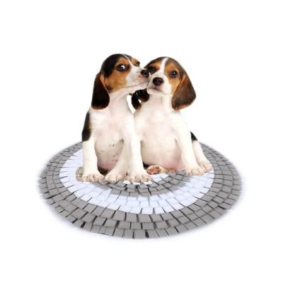 China KUNDA Non-slip Round Pet Stocked Nose Mat Dog Slow Feeding Mat Pet Forager Smell Training Puzzle Toy for sale