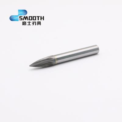 China Smoothing good quality carbide rotary files-- Shaft shape with pointed metric SG-1, SG-1M, G0616 for sale