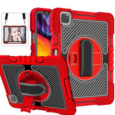 China 2021 New Arrivals Rugged Shockproof 360 Rotating Hands Strap Rugged Kickstand Tablet Case For iPad Pro 11 Inch 2020 Cover for sale