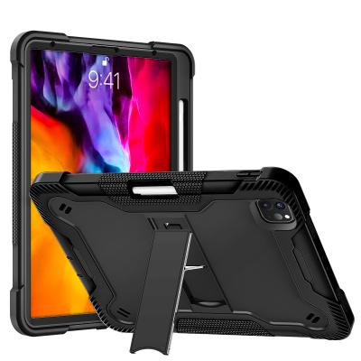 China Rugged Shockproof Scratch Resistant Resistance Raised Bezels 3 Layers Kickstand Multifunctional Tablet Case For Ipad Pro 11 2021 Tablet Case for sale