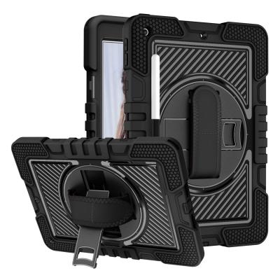 China New Arrival Rugged Shockproof 360 Rotating Hands Strap Protective Kickstand Case For iPad 9.7 Inch 2018 Tablet Case for sale