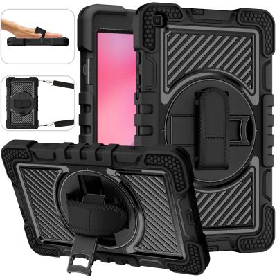 China Shoulder Rugged Shockproof Belt and Hands Strap Kids Armor Stand Tablet Cover Case for Samsung Tab A7 Lite Case T220 for sale