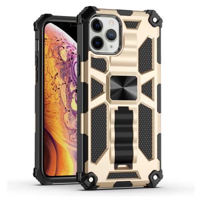 China Anti-drop Military Armor Case With Foldable Kickstand Shockproof Phone Case For iPhone 12 Max Pro for sale