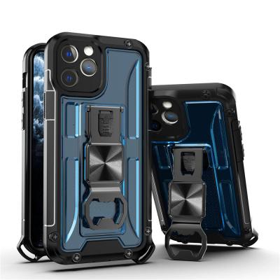 China Full-body Military Shockproof Car Anti-drop Grade Beer Opener Magnetic Kickstand Phone Case For iPhone 12 pro Max Case Shockproof for sale